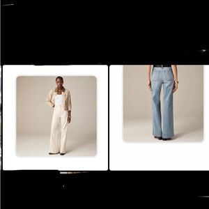 NEW lot Denim Blue & cream Women’s Evaberry Trouser Jeans Small Petite